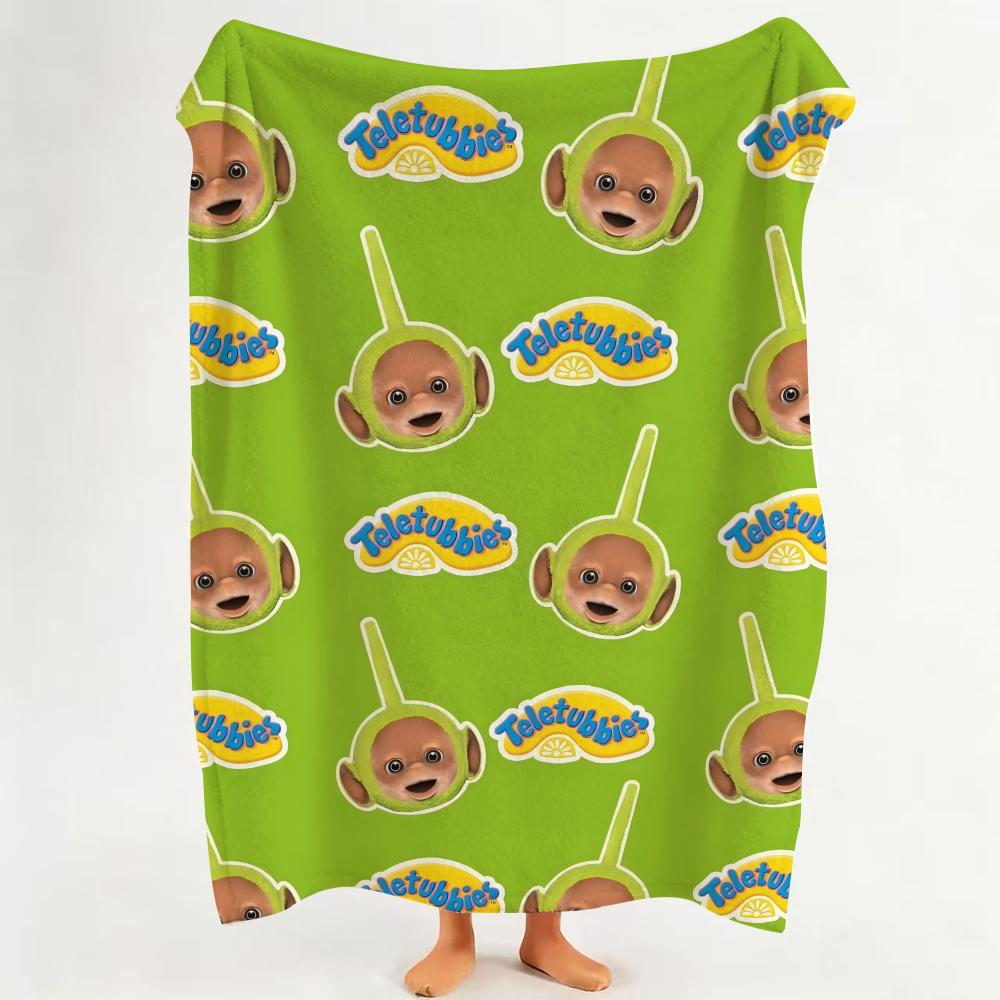 Cartoon T Teletubbies Flannel Blanket Suitable for Sofa Living Room Bedroom