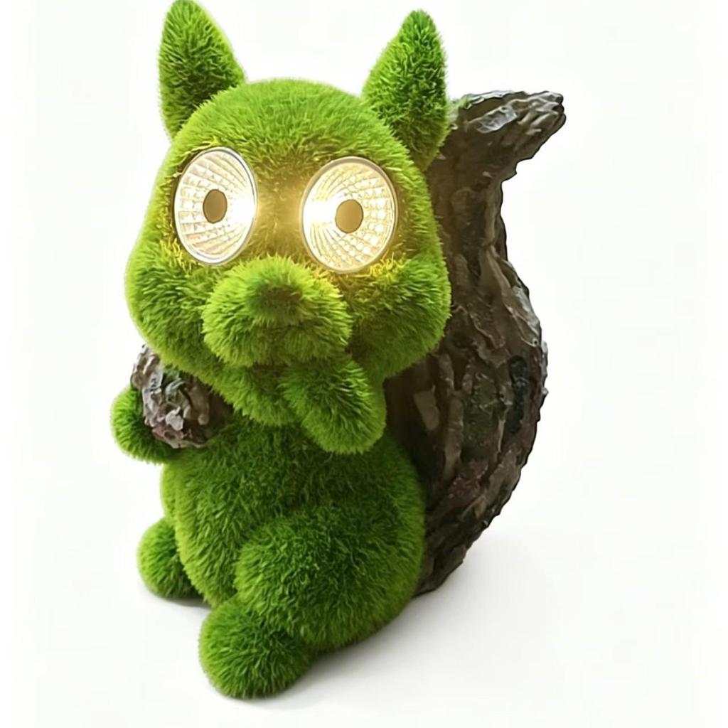 Solar Resin Flocking Animal Ornaments for Garden and Indoor Decor