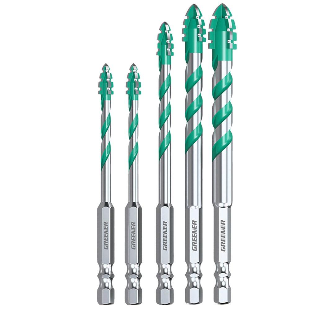 Four-Edged Eccentric Drill Bit Serrated Skewed Head Tile Drill Bit High Hardness Hexagonal Shank Drill Bit Set Drilling Tool
