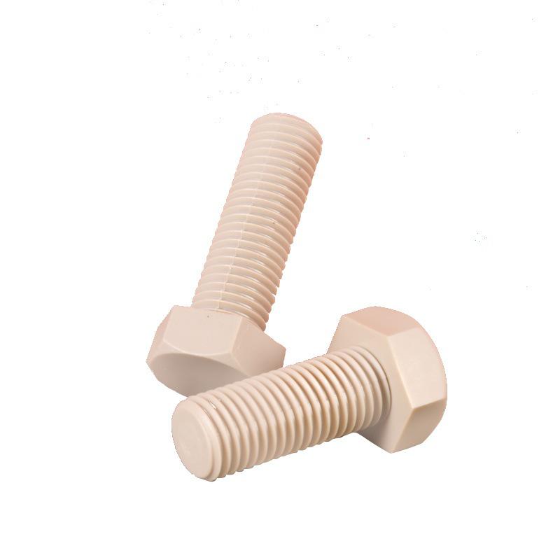 High-Temp Resistant PEEK Plastic Screws, Corrosion-Resistant, Hexagonal, M3-M16 Bolts for Equipment Assembly.