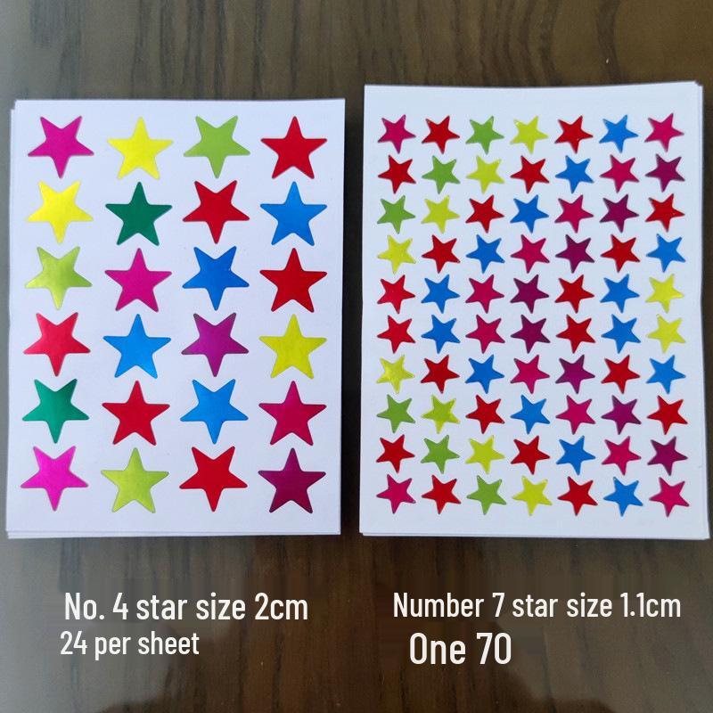 Five-Pointed Star Reward Stickers for Kindergarten - Teacher and Student Self-Discipline Chart