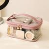 Transparent PU Cosmetic Bag Toiletry Bag Makeup Bag Practical Cosmetics and Jewelry Bag  Studio