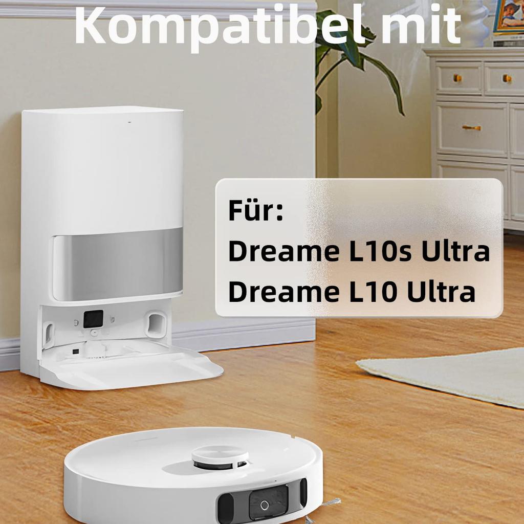 Compatible Accessories for Dreame L10s / L10 Ultra - 13-Piece Set with Rubber Main Brush and Super Absorbent Microfiber Wipes