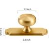 2 Pack 1-1/5 inch Kitchen Cabinet Knobs Pulls Drawer Knobs Brass Vintage Dresser Cupboard Hardware Pulls Knobs Handle, Brushed Brass