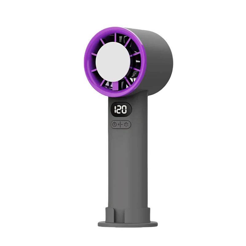 New Mini Handheld Fan 120 Speed Portable Desktop Fans Instant Cooling with Ice Mode Rechargeable Stylish Fan for Women