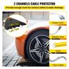 VEVOR Modular Rubber Speed Bump Driveway Cable Protector Ramp 6FT with 2 Channel 185x31x5.5 cm
