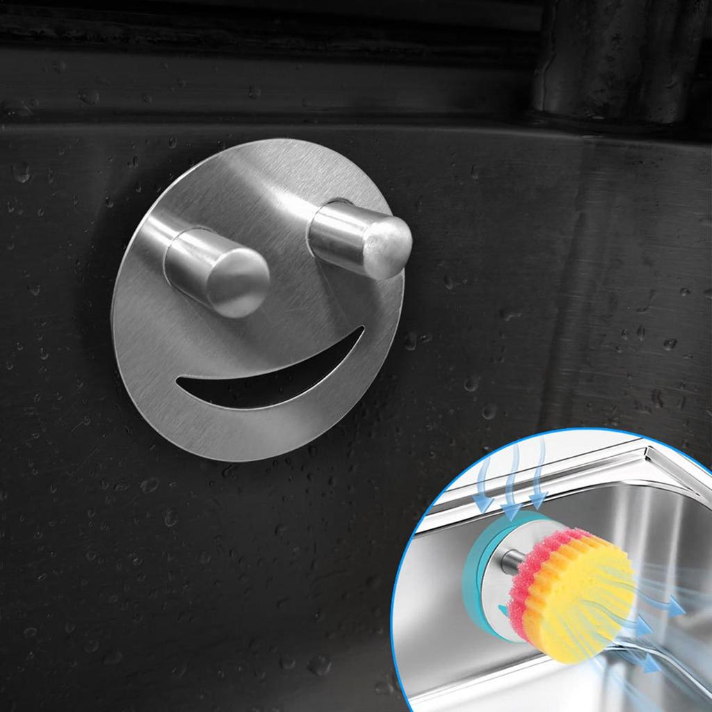 Sponge Drainer For Sink Drain Rack Quick Drying Suction Cup Kitchen Sink Sponge Rack For Cleaning Cloths Scrubber Scouring Pad