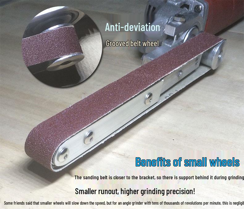 Mini Angle Grinder Belt Sander: DIY Sandpaper Machine for Woodworking and Polishing