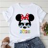 2025 Disney Trip Graphic T-shirt Mickey Minnie Mouse Printed T Shirts Women Short Sleeve Clothing Fashion Female Streetwear Tops