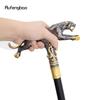 Gold-Schwarz Laufender Leopard mit Schwanz Gehstock Dekorativ Cosplay Party Modischer Stock Halloween Krummstab Stock 94cm