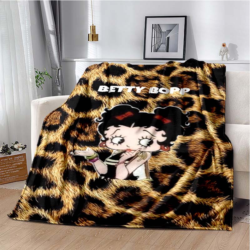 Cartoon Anime cute B-Boop MISS Super Soft Throws Blanket,Warm Cozy Blanket for Bed,Couch,Sofa,Bedroom,Living Room,Travel,Camping