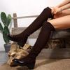 Spring Autumn Knee Boots Elastic New Thin Boots Explosion Modified Non-slip Female Internet Celebrity New Over Knee Boots