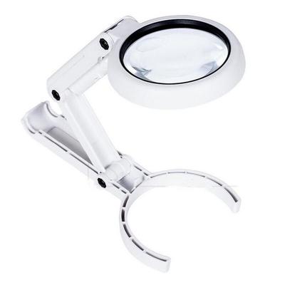 Podświetlana lupa 11x 5x ze stojakiem Przenośna lupa Biurkowa lampa LED Składana lampa Lupa