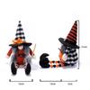 Faceless Gnome Doll Flocked Cloth Black Orange Lucky Ornament for Halloween Christmas Home Decor Gift Collection