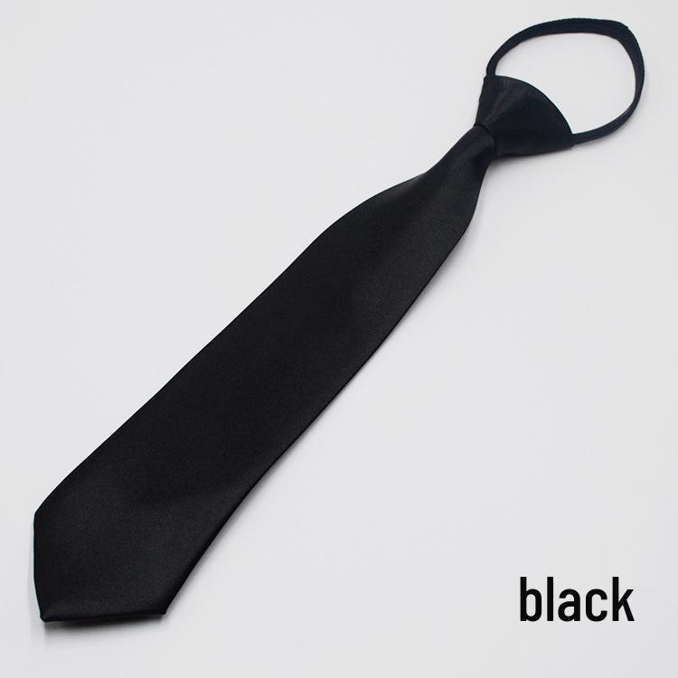 Children's Solid Color 7cm Zipper Tie for School Performance