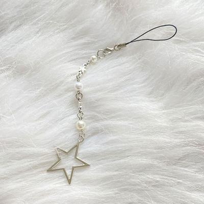 Five-pointed Star Tassel Phone Lanyard Female Cute Beaded Phone Shell Pendant Accessories Package Decoration Keychain