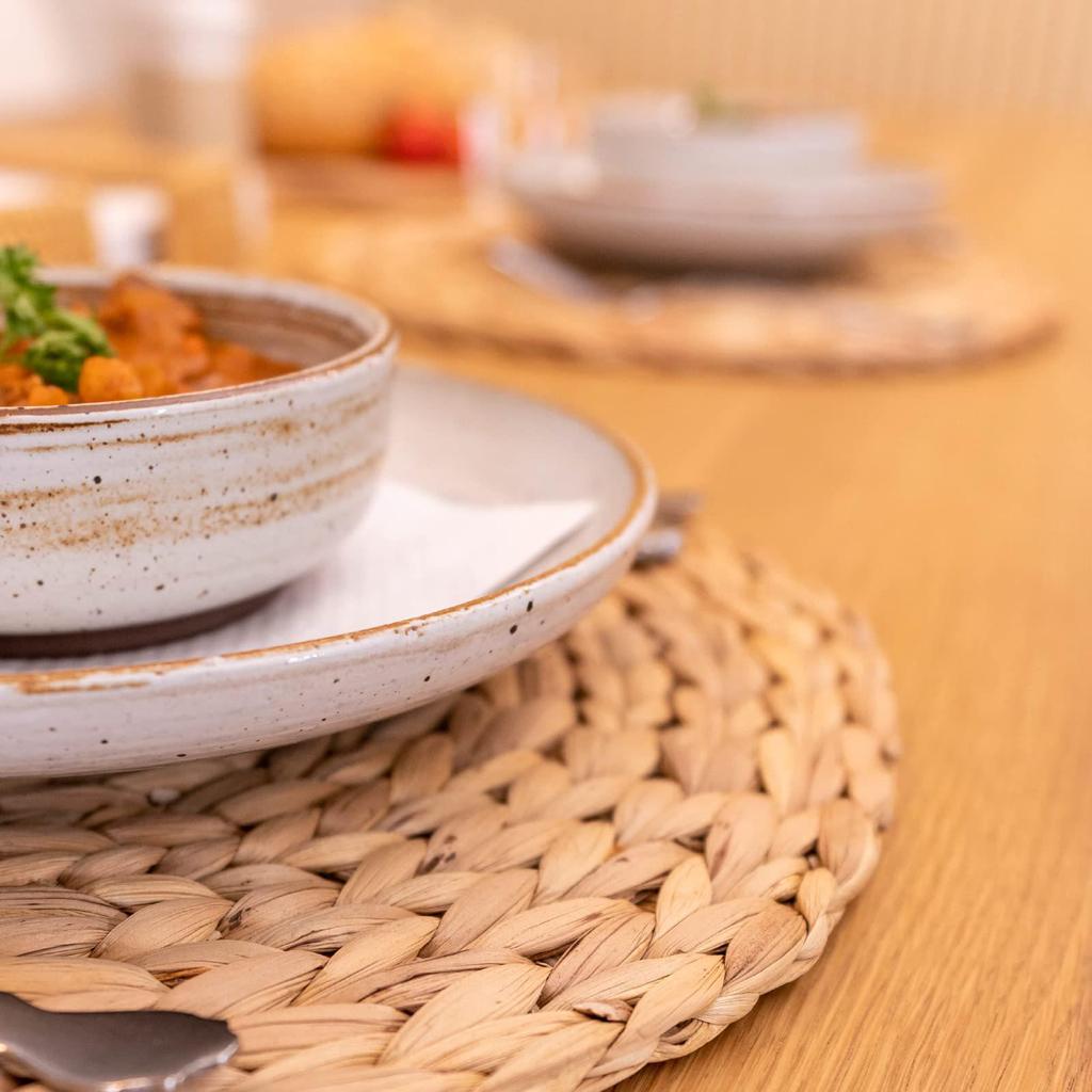 Natural Gourd Grass Round Woven Placemat - Heat Insulation Pad for Dining Table & Party Decor
