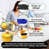 3Pcs Stretchable Silicone Lid Straps Leak-Proof Reusable Pot Lid Strap Splash-Proof Lid Fixing Band Dishes