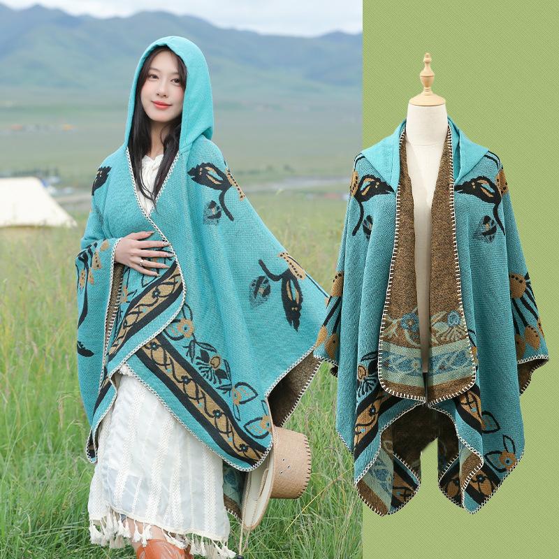 Pele amigável e respirável quente e versátil casa, outono e inverno xale de viagem feminino, capa grossa, cobertor de ar condicionado