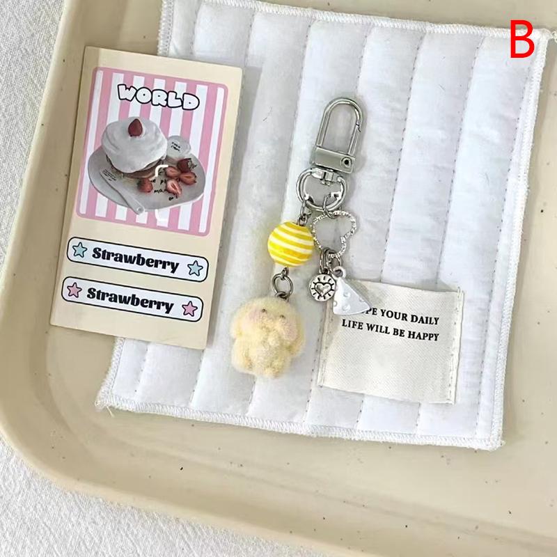 

Креативный милый ручной работы из бисера, очаровательный ремешок для телефона, брелок в виде кроликов из смолы, аксессуар B