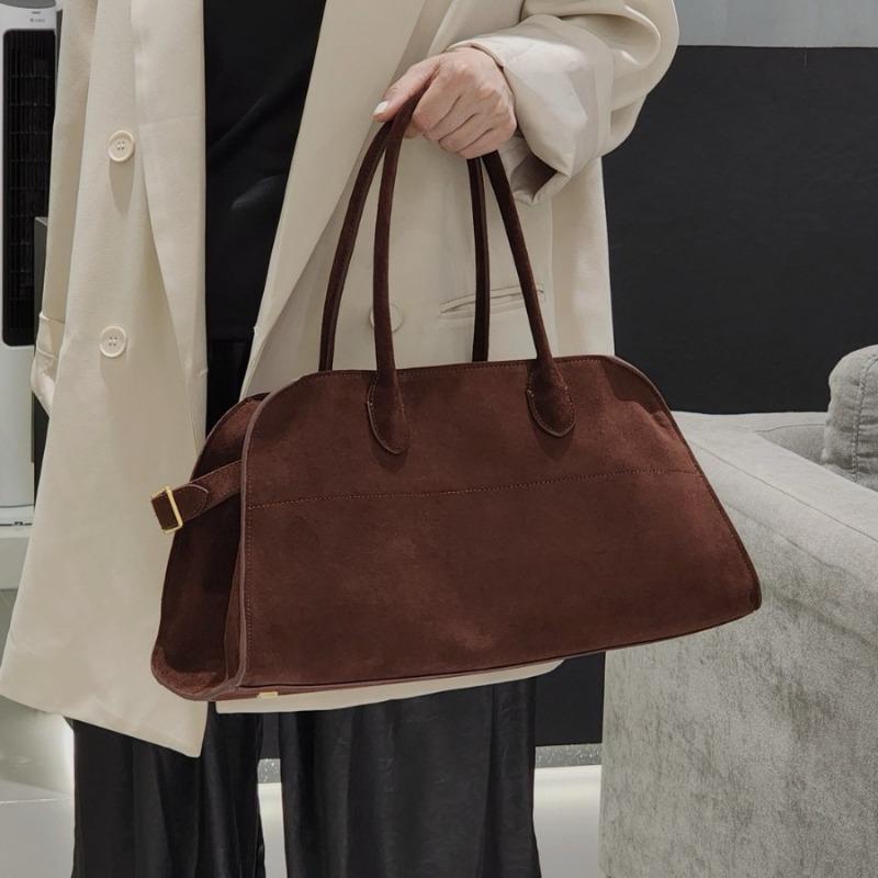 Frosted Cowhide Handbag, Genuine Leather Tote Bag, Large-capacity Commuter Bag, Slack Underarm Bag, Shoulder Messenger Bag, Women