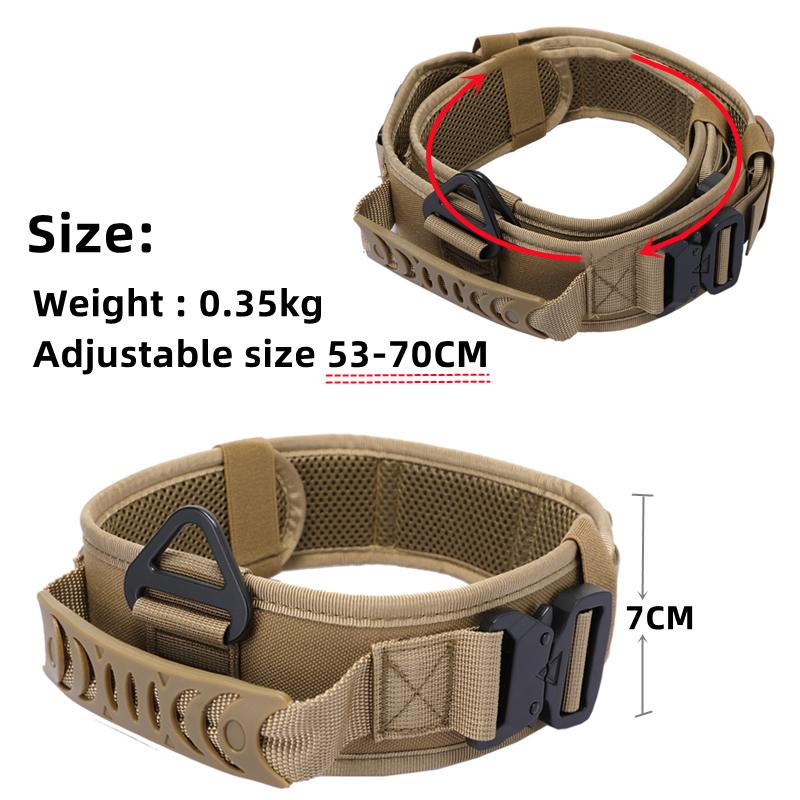 Adjustable Metal Double Buckle Tactical Dog Collar Luxury Designer Training Collar Dog German Shepherd For Medium Large Dogs