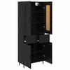Highboard 2 pcs Black Oak look Wood based Material