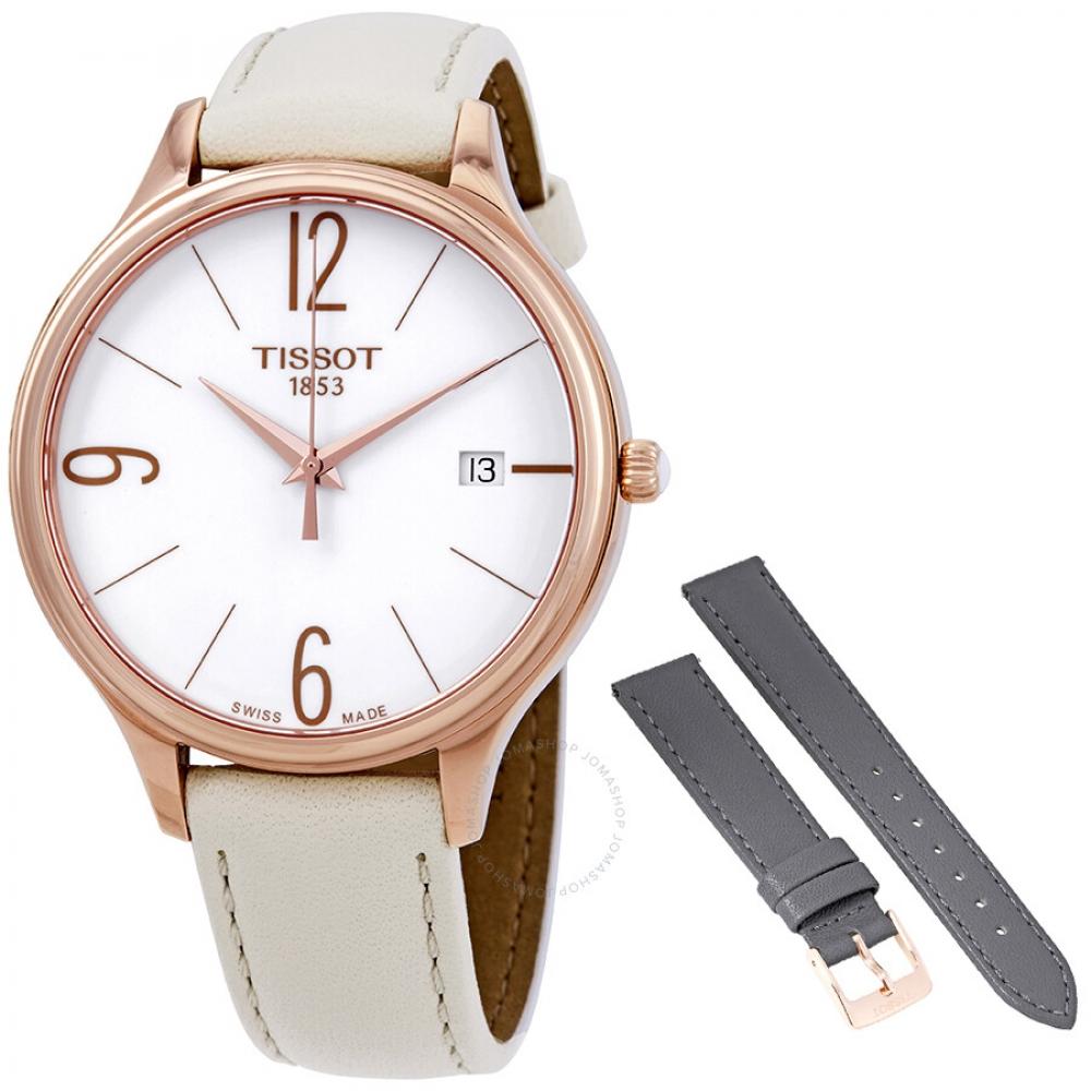 

Tissot Женские часы Bella Ora с белым циферблатом и белой кожей T103.210.36.017.00