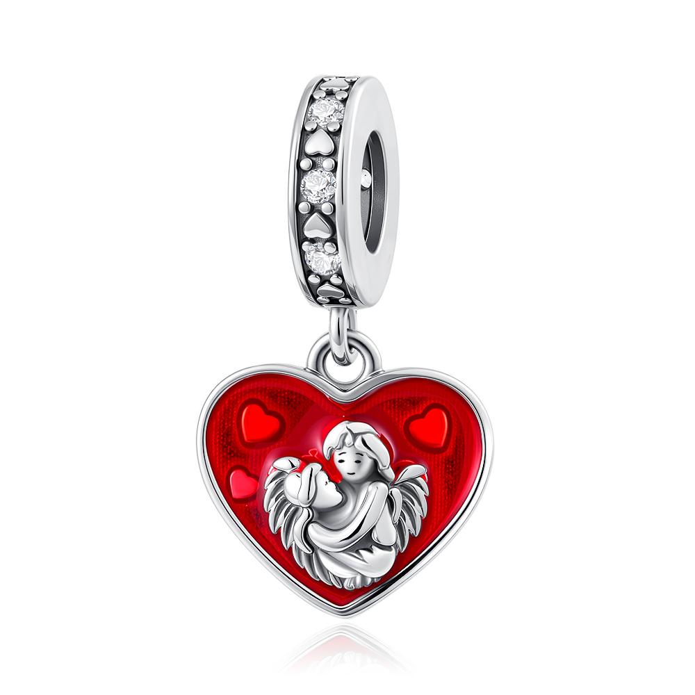 New Silve Red Heart Rudder Anchor Pendant Charm Bead Fit Original Diy Bracelet For Women Diy Fashion Jewelry Making