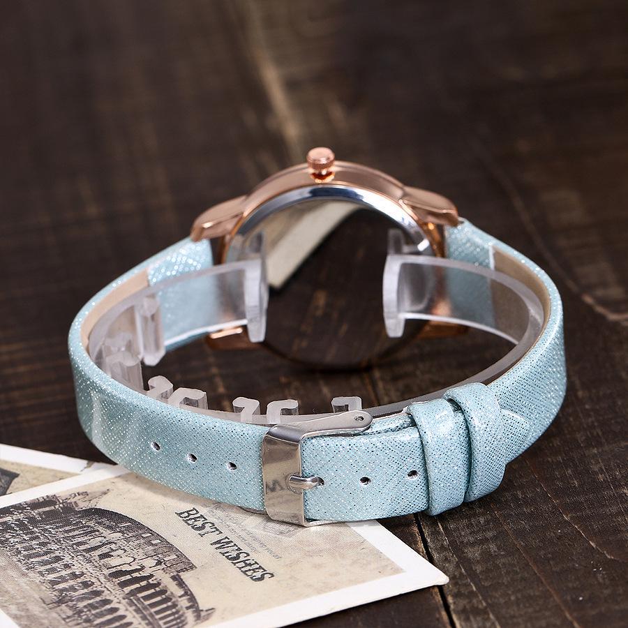 Damemote liten urskive armbåndklokke Casual skinnkjole Motetilbehør Klokke