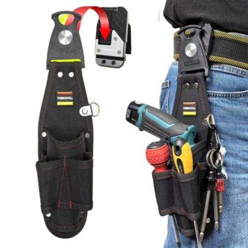 Laxewzul Waist Bag, Nail Pouch, Pendriver Holder, Detachable Parts Case, 3-Tier Design, Ultra-Lightweight Tool Organizer with Detachable Tool Holder,