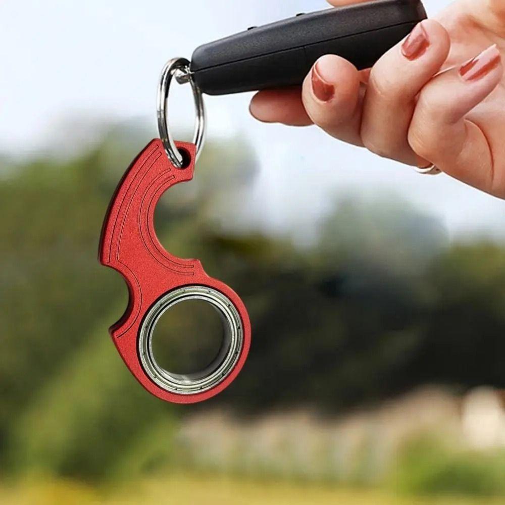 Anti-Anxiety Fidget Spinner Keychain Aluminium Zinc Zinc Alloy Fingertip Rotation Keychain  Party Gift
