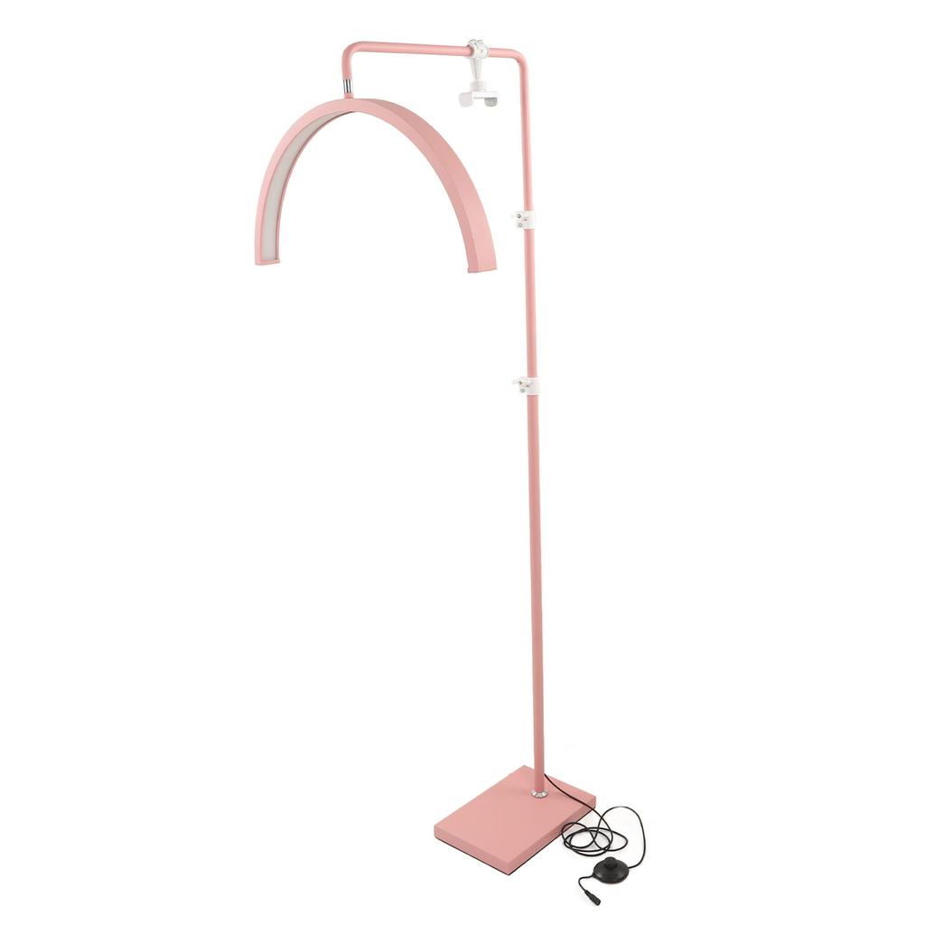 22 Inch 40W Beauty LED Floor Light 2700 to 5600K Pink Half Moon Lamp for Eyebrow Tattoo Nail Art