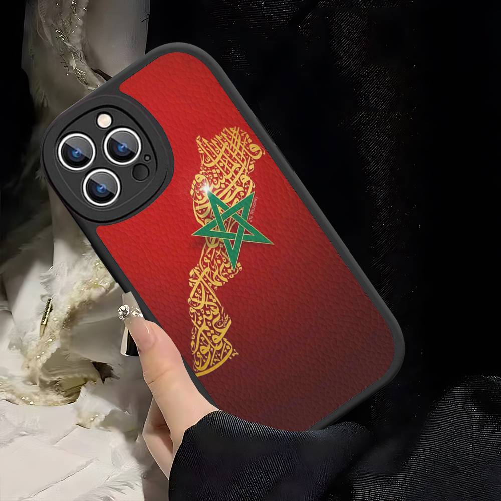 

Maroc M-Morocco Flag Phone Cover For IPhone 16 15 14 13 12 11 Pro Max Plus Leather Soft Case iphone 11 pro