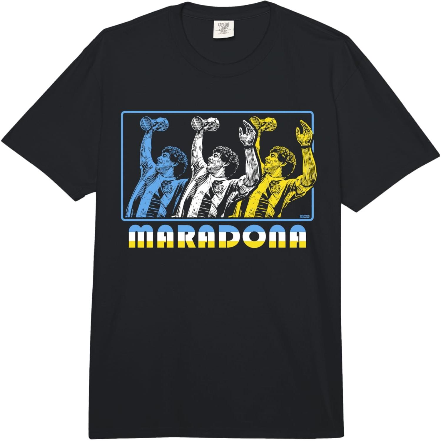 

Diego Maradona Classic Football Pop Art Comfort Colors Adult Heavyweight T-Shirt S разноцветный
