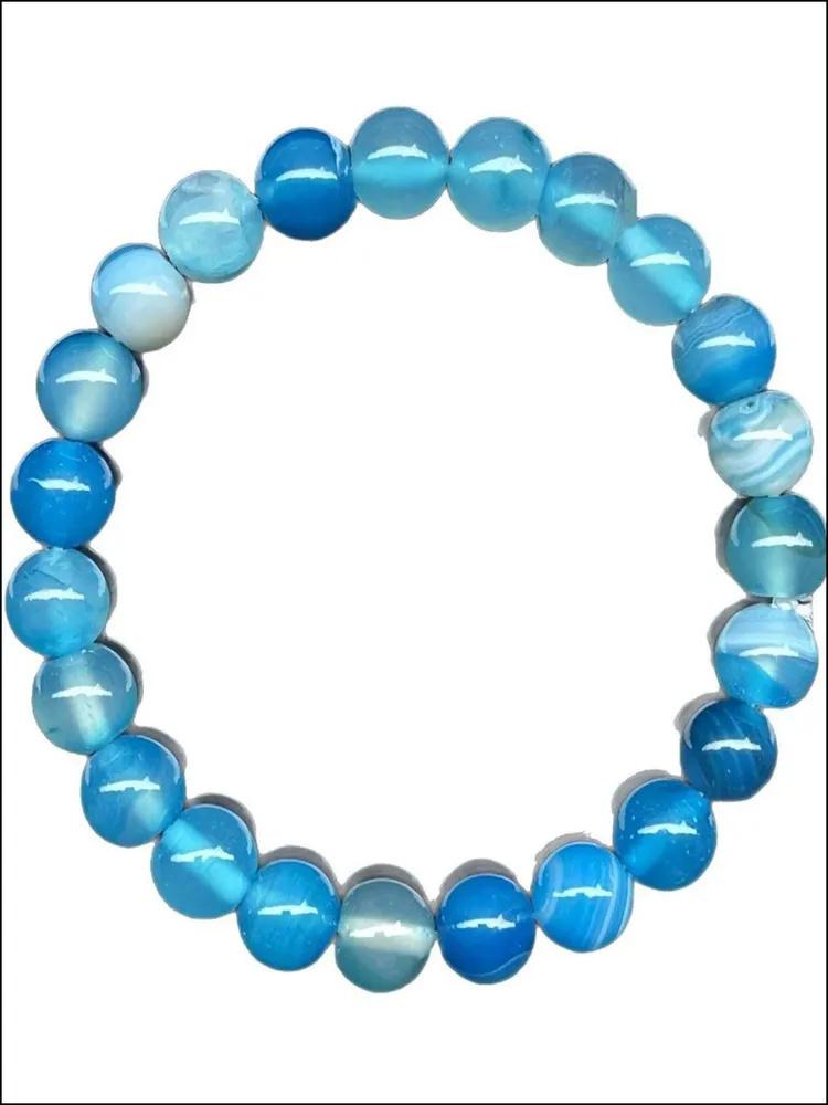 Natürlicher Kristallstein Perlenarmband Elastisches Band Handgefertigt Runde Polierte Edelstein Schmuck für Damen und Herren Geeignet für den täglichen Gebrauch