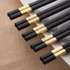 Non-Slip Black Alloy Chopsticks for Hotels, Restaurants, and Homes