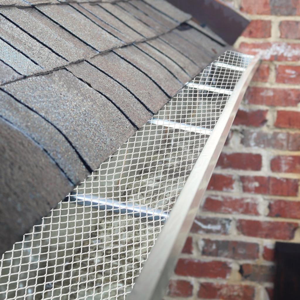 5 In x 50 Ft Aluminum Gutter Guard Mesh, Gutter Protection, Durable Gutter Screen with Gloves, Corrosion Resistant Gutter Cover