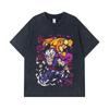 275 GSM Washed T-shirts 100% Cotton Dragon Ball V57 Gohan Piccolo Print Unisex Heavy Cotton T Shirt
