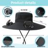 UV Protection Solar Fan Bucket Hat, Outdoor Fishing Sun Protection Cooling Fisherman Cap