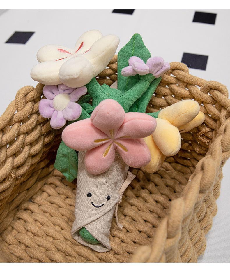JC Handheld Plush Flower Doll Bouquet for Proposals, Confessions, Weddings, and Parties