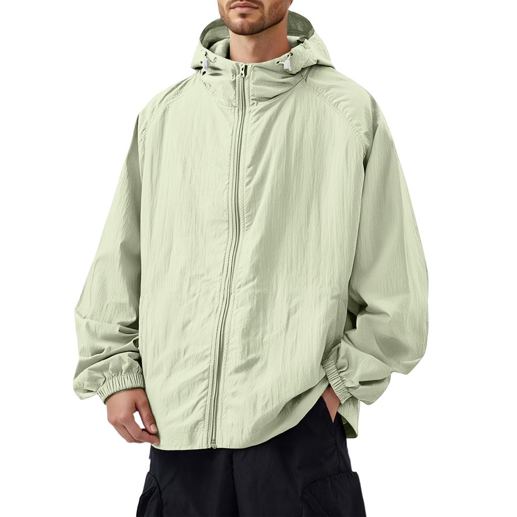 Men's Outdoor Casual Loose Sun Protective Clothing Punch Jacket Coat