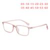 Ultraleichte TR90 Quadratische Kurzsichtigkeitsbrille für Schüler Frauen Männer Stärke 0 bis -6,0 Leicht Bequem