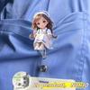 2D Flat PMMA Acrylic Nurse Retractable Badge Reel ID Holder,Nursing Student Staff Badge Clip For Hospital Work Clinical Practice And Medical Training