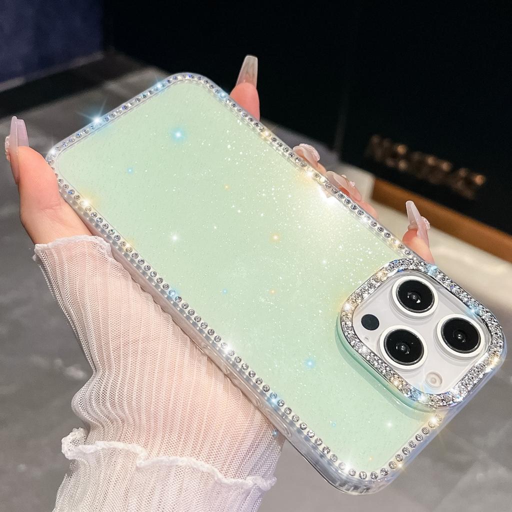 IMD Glitter Stars Plating Finger Ring Diamond Case For iPhone 17 Air 16 E 15 14 13 Pro Max Plus Rhinestone Clear Shockproof Capa
