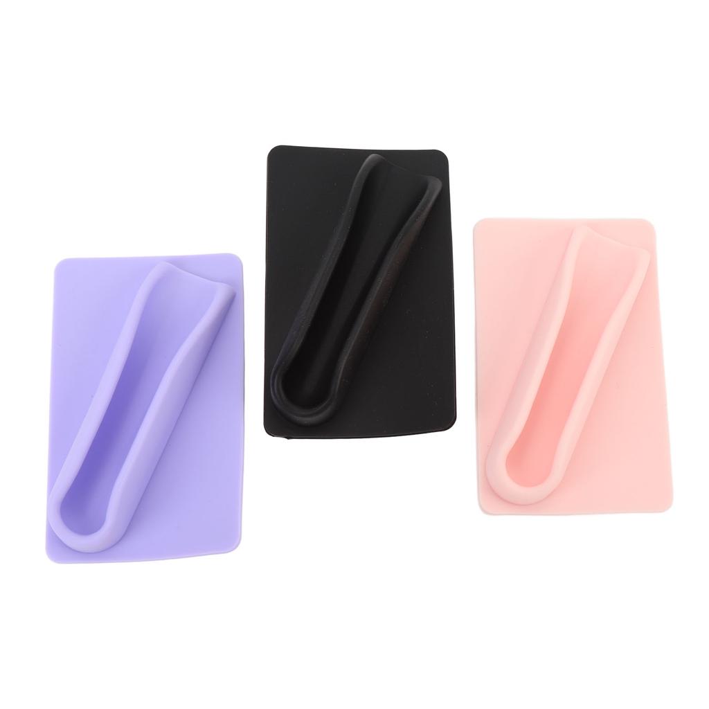3pcs Lipstick Phone Holder Silicone Lip Holder Portable Lip Gloss Sleeve with Adhesive Backing for Cell Phone