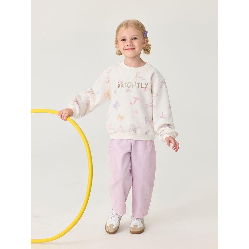 Mark Jenny Girls' Colorful Bow-Knot Skin-Friendly Soft Sweatshirt Baby Pullover Spring New Style 551183