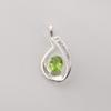 Peridot Gemstone 925 Sterling Silver Jewelry Pretty Zircon Pendant 1.4" Thanksgiving Gift For Her CZP-16-3