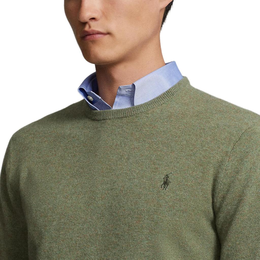 Polo Ralph Lauren Solid Color Crew Neck Fitted Straight Leg Long Sleeve Sweater Men sweater Green 710876714-013