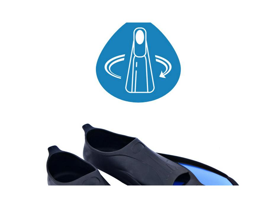 Labele de scufundări reglabile din silicon pentru bărbați și femei – Mărime unică potrivită tuturor, Perfecte pentru înotul ca sirenă, snorkeling și scufundări libere